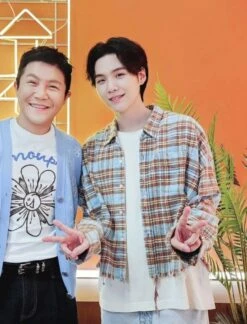 Blue Plaid Raw Hem Shirt | Suga - BTS -Amped Apparel Suga BTS Blue Plaid Raw Hem Shirt 1 600x787 1