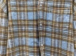 Blue Plaid Raw Hem Shirt | Suga - BTS -Amped Apparel Suga BTS Blue Plaid Raw Hem Shirt 5 600x441 1