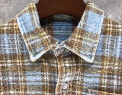 Blue Plaid Raw Hem Shirt | Suga - BTS -Amped Apparel Suga BTS Blue Plaid Raw Hem Shirt 6 600x470 1