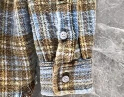 Blue Plaid Raw Hem Shirt | Suga - BTS -Amped Apparel Suga BTS Blue Plaid Raw Hem Shirt 8 600x469 1