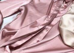 Pink Button-Up Satin Shirt | Suho - EXO -Amped Apparel Suho EXO Pink Button Up Satin Shirt 2 600x425 1