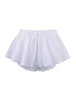 White Layered Ruffled Skorts | Sumin - STAYC -Amped Apparel Sumin STAYC White Layered Ruffled Skorts 7 1