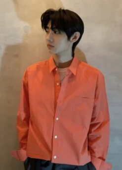 Orange Button-Up Single Pocket Shirt | Sunghoon - Enhypen 15 Orange Button-Up Single Pocket Shirt | Sunghoon - Enhypen -Amped Apparel Sunghoon Enhypen Orange Button Up Single Pocket Shirt 1 600x834 1
