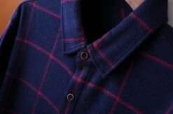 Blue Checkered Button-Up Shirt | Taehyung - BTS -Amped Apparel Taehyung BTS Blue Checkered Button Up Shirt 6 600x397 1