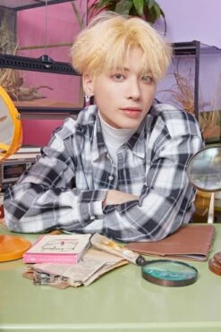White And Black Plaid Shirt | Taehyun - TXT -Amped Apparel White And Black Plaid Shirt Taehyun TXT 3