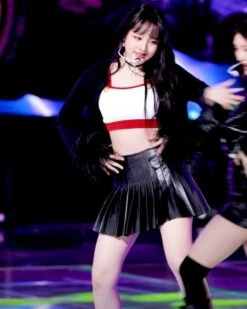 White And Red Cropped Top With Gold Buttons | Liz - IVE -Amped Apparel White And Red Cropped Top With Gold Buttons Liz IVE inspi 2 600x750 1