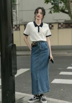 White Collared Polo Shirt | Chenle - NCT -Amped Apparel White Collared Polo Shirt Chenle NCT 10 600x850 1