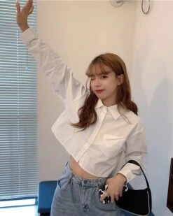 White Crop Shirt | Yuna - ITZY 27 White Crop Shirt | Yuna - ITZY -Amped Apparel White Crop Shirt Yuna ITZY 16