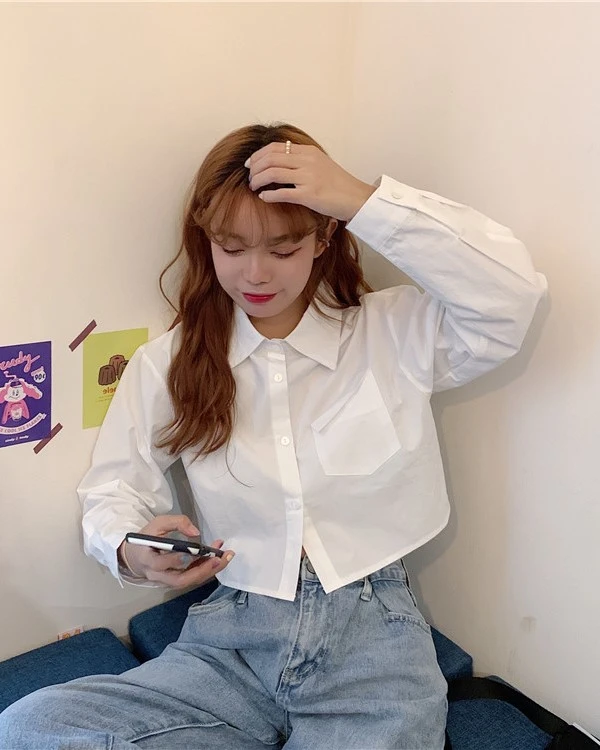 White Crop Shirt | Yuna - ITZY 6 White Crop Shirt | Yuna - ITZY - Image 4