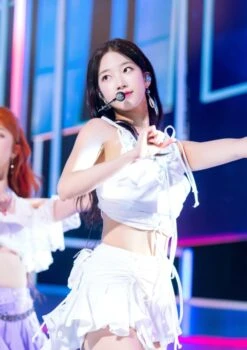 White Drawstrings Flowy Skirt | Kazuha - Le Sserafim -Amped Apparel White Drawstrings Flowy Skirt Kazuha Le Sserafim Idol 1 600x849 1