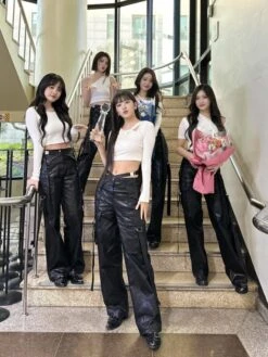 White Dual Strapped One Shoulder Crop Top | Gaeul - IVE -Amped Apparel White Dual Strapped One Shoulder Crop Top Gaeul IVE inspi 600x800 1