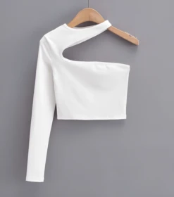 White One-Shoulder Asymmetrical Crop Top | Yeji - ITZY 11 White One-Shoulder Asymmetrical Crop Top | Yeji - ITZY -Amped Apparel White One Shoulder Asymmetrical Crop Top Yeji ITZY 4 600x681 1