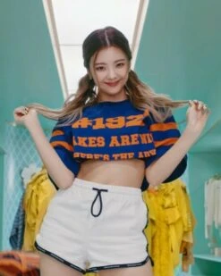 White Outlined Gym Shorts | Lia - ITZY -Amped Apparel White Outlined Gym Shorts Lia ITZY 8 600x750 1