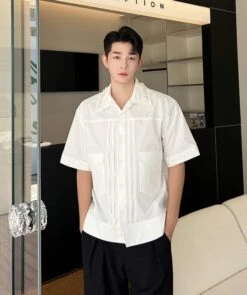 White Pearl-Collared Shirt | Bobby - IKON