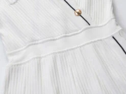 White Slanted Buttons Polo Dress | Joy - Red Velvet -Amped Apparel White Slanted Buttons Polo Dress Joy Red Velvet 20 600x450 1