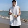 White Sleeveless Vest Hoodie | Dino - Seventeen -Amped Apparel White Sleeveless Vest Hoodie Dino Seventeen 11