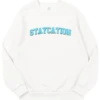 White "Staycation" Sweatshirt | Suga - BTS -Amped Apparel White Staycation Sweatshirt Suga BTS 1 600x650 1
