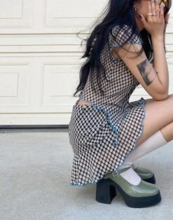 Black Irregular Plaid Top | Winter - Aespa 17 Black Irregular Plaid Top | Winter - Aespa -Amped Apparel Winter Aespa Irregular Plaid Blouse 14 600x762 1