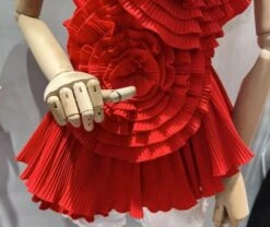 Red Flower Embellished Ruffled Dress | Winter - Aespa -Amped Apparel Winter Aespa Red Flower Embellished Ruffled Dress 7 600x505 1