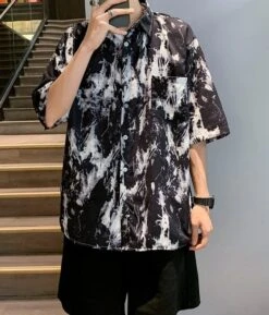 Black Paint Splattered Shirt | Winwin - NCT -Amped Apparel Winwin NCT Black Paint Splattered Shirt 12 600x701 1