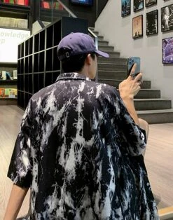 Black Paint Splattered Shirt | Winwin - NCT -Amped Apparel Winwin NCT Black Paint Splattered Shirt 13