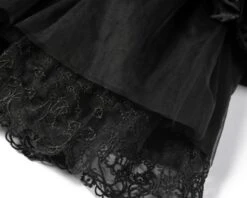 Black Ruffled Tulle Mini Skirt | Wonyoung - IVE -Amped Apparel Wonyoung IVE Black Ruffled Tulle Mini Skirt 4 600x482 1