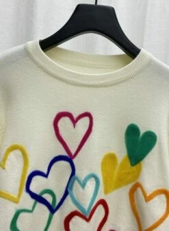 White Love Embroidered Sweatshirt | Xiumin - EXO -Amped Apparel Xiumin EXO Love Embroidered Sweater 11 e1612835783140