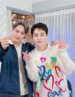 White Love Embroidered Sweatshirt | Xiumin - EXO -Amped Apparel Xiumin EXO Love Embroidered Sweater 2 e1612836308481 600x780 1