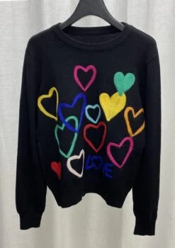 White Love Embroidered Sweatshirt | Xiumin - EXO -Amped Apparel Xiumin EXO Love Embroidered Sweater 3 e1612836215889
