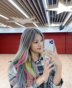 Grey Plaid Cropped Shirt | Yeji - ITZY -Amped Apparel Yeji ITZY Plaid Cropped Shirt 2 600x736 1