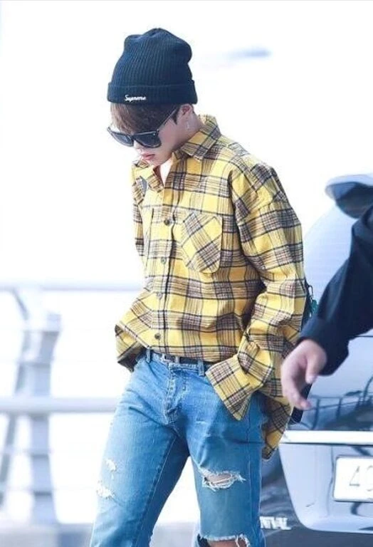 Yellow Plaid Shirt | Jimin - BTS 9 Yellow Plaid Shirt | Jimin - BTS - Image 7