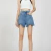 Blue Front Hem Denim Short | Yujin - IVE