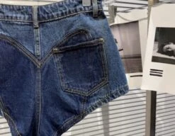 Blue Rhinestone Embellished Denim Shorts | Yuna - ITZY -Amped Apparel Yuna ITZY Blue Rhinestone Embellished Denim Shorts 9 600x467 1