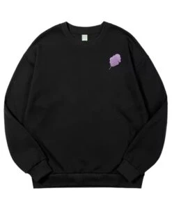 Black Cotton Candy Embroidered Sweatshirt | Yuqi - (G)I-DLE