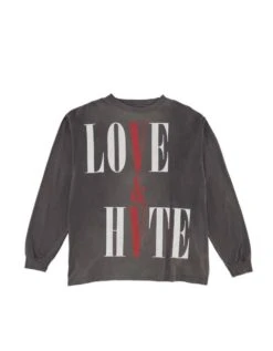 Grey "Love & Hvte" Sweatshirt | Yuta - NCT
