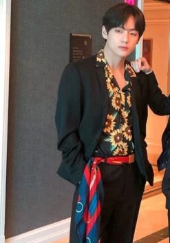 Sunflower Shirt | Taehyung - BTS -Amped Apparel bts taehyung sunflower shirt7 e1643810171939